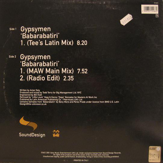 Gypsymen : Babarabatiri (12")
