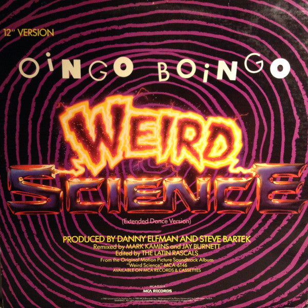 Oingo Boingo : Weird Science (Extended Dance Version) (12", Single, Pin)