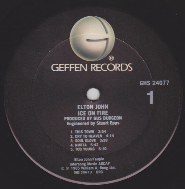 Elton John : Ice On Fire (LP, Album, Club)