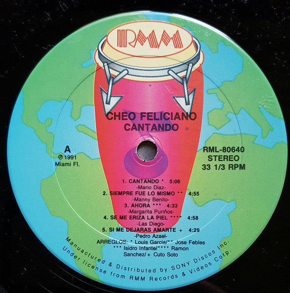 Cheo Feliciano : Cantando (LP, Album)