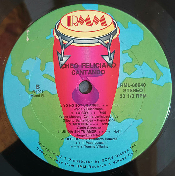 Cheo Feliciano : Cantando (LP, Album)