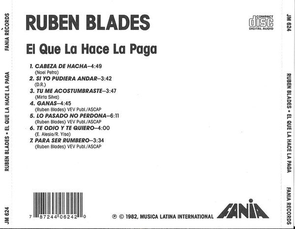 Ruben Blades : El Que La Hace La Paga (CD, Album, RE)