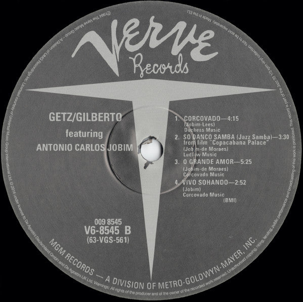 Stan Getz / João Gilberto Featuring Antonio Carlos Jobim : Getz / Gilberto (LP, Album, RE, 180)