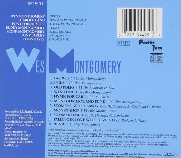 Wes Montgomery : Far Wes (CD, Comp, Mono)