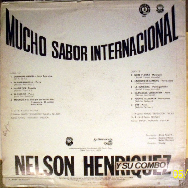 Nelson Henriquez Y Su Combo : Mucho Sabor Internacional Vol. 6 (LP, Album)