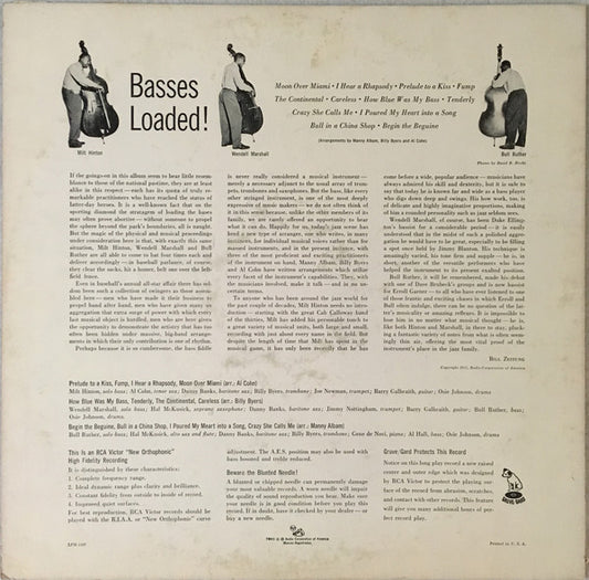 Milt Hinton • Wendell Marshall • Bull Ruther* - Basses Loaded! vinyl record, LP (Very Good (VG)) | Lulo Records
