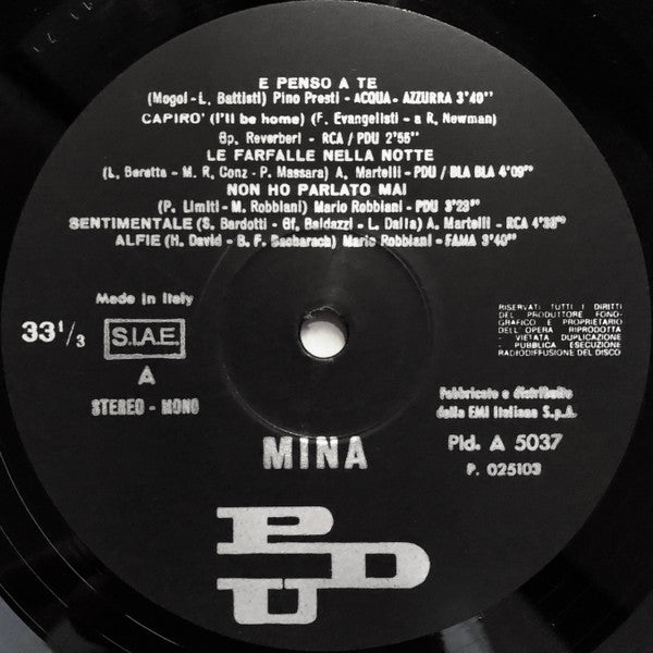 Mina (3) : Mina (LP, Album, Gat)