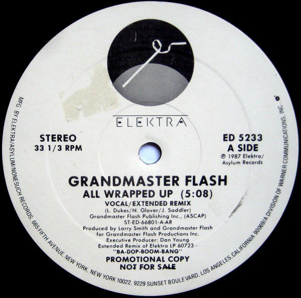 Grandmaster Flash : All Wrapped Up (12", Promo)
