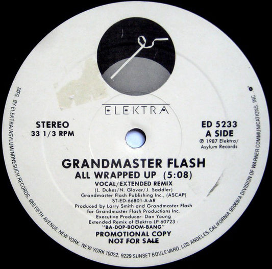 Grandmaster Flash : All Wrapped Up (12", Promo)