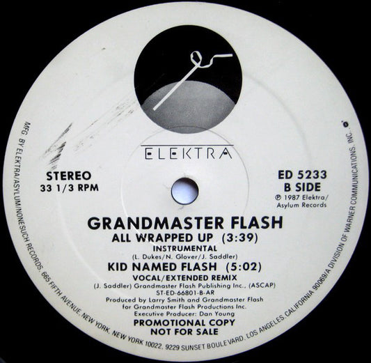 Grandmaster Flash - All Wrapped Up vinyl record, 12" (Very Good Plus (VG+)) | Lulo Records