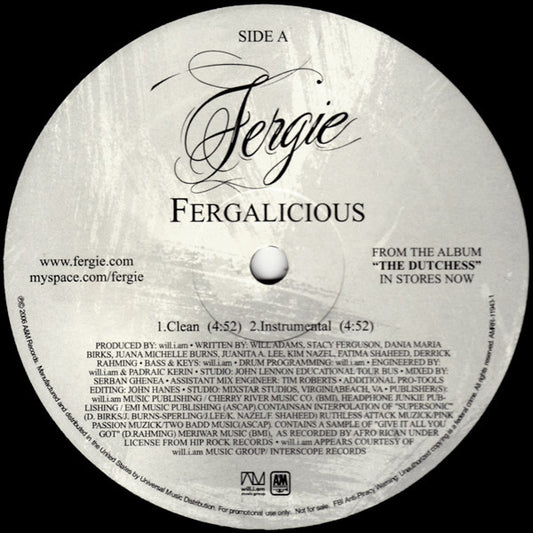Fergie (2) : Fergalicious (12", Promo)