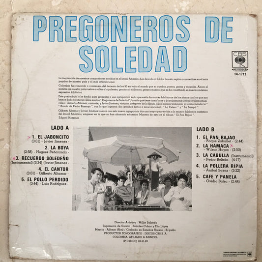 Pregoneros De Soledad - El Pan Rajao vinyl record, LP (Very Good Plus (VG+)) | Lulo Records