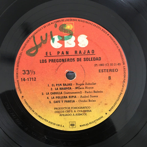 Pregoneros De Soledad : El Pan Rajao (LP, Album)