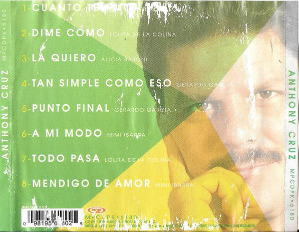 Anthony Cruz (5) : Anthony Cruz  (CD, Album)