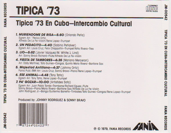 Tipica 73 : En Cuba-Intercambio Cultural (CD, Album, RE)