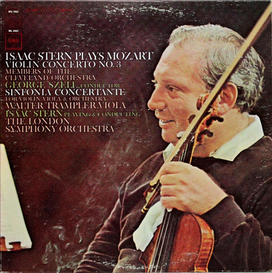 Wolfgang Amadeus Mozart - Isaac Stern, Walter Trampler, The Cleveland Orchestra, London Symphony Orchestra, George Szell : Isaac Stern Plays Mozart - Violin Concerto No. 3 / Sinfonia Concertante (LP, Album, 2 e)