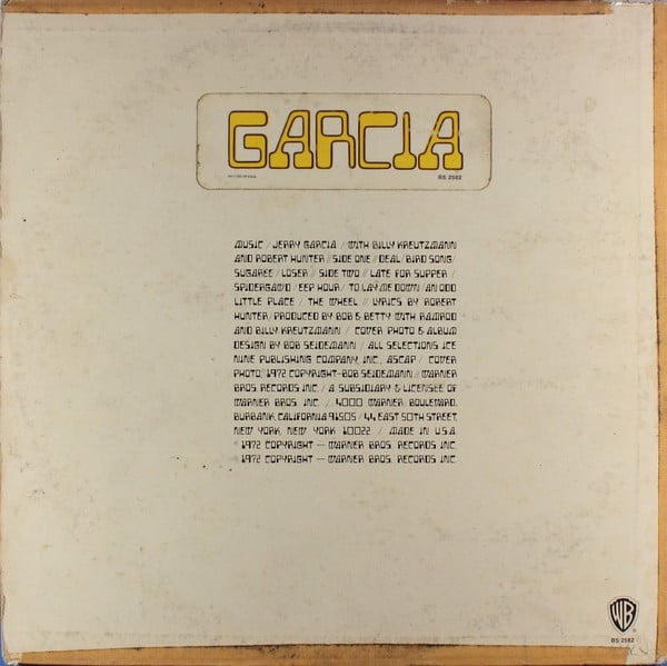 Jerry Garcia : Garcia (LP, Album, Pit)
