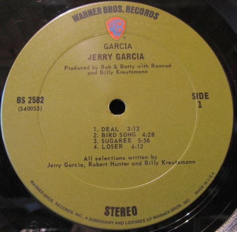 Jerry Garcia : Garcia (LP, Album, Pit)