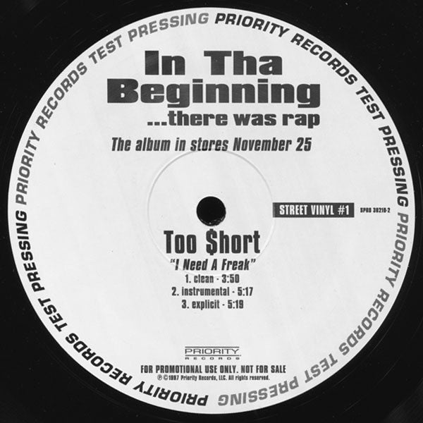 Wu-Tang Clan / Too Short : Sucker MC's / I Need A Freak (12", Promo, TP)