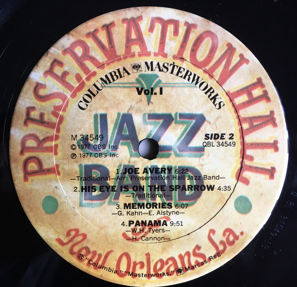 Preservation Hall Jazz Band : New Orleans, Volume 1 (LP, Quad, Ter)