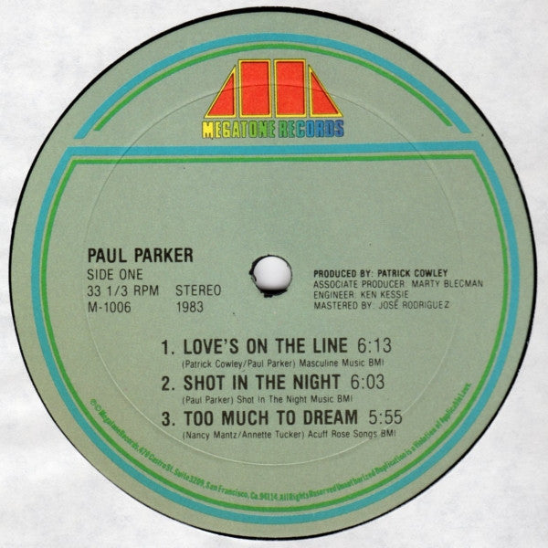 Paul Parker : Too Much To Dream (LP, Album)