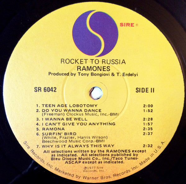 Ramones : Rocket To Russia (LP, Album, Win)