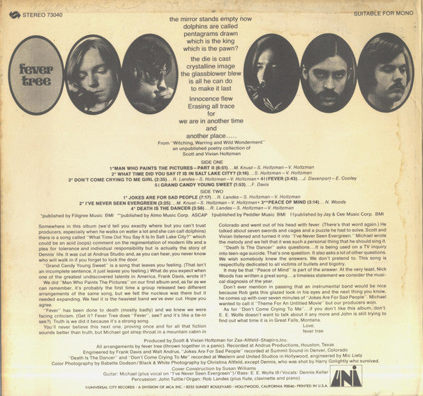 Fever Tree : Another Time, Another Place (LP, Album, Pin)