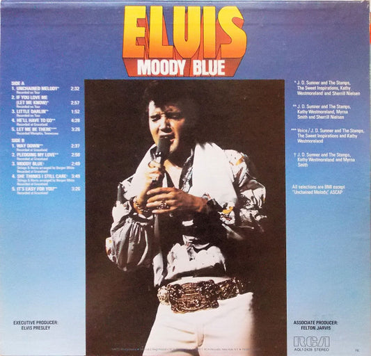 Elvis Presley : Moody Blue (LP, Album, RE)