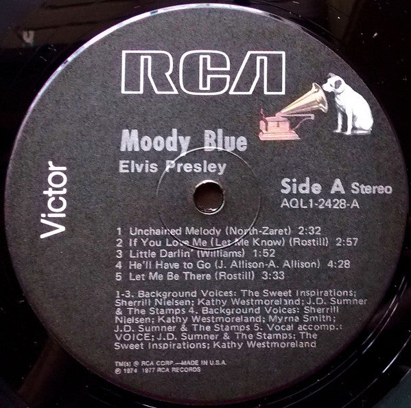 Elvis Presley : Moody Blue (LP, Album, RE)