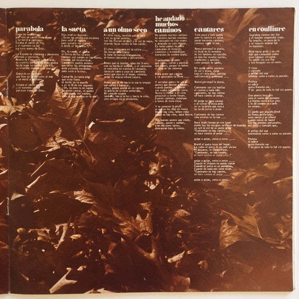 Joan Manuel Serrat : Dedicado A Antonio Machado, Poeta (LP, Album, Gat)