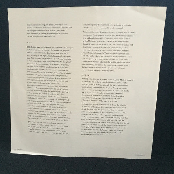Giacomo Puccini - Zinka Milanov • Jussi Björling • Leonard Warren • Erich Leinsdorf Conductor Orchestra Del Teatro Dell'Opera Di Roma And Coro Del Teatro Dell'Opera Di Roma : Tosca (2xLP, Album, RP + Box)