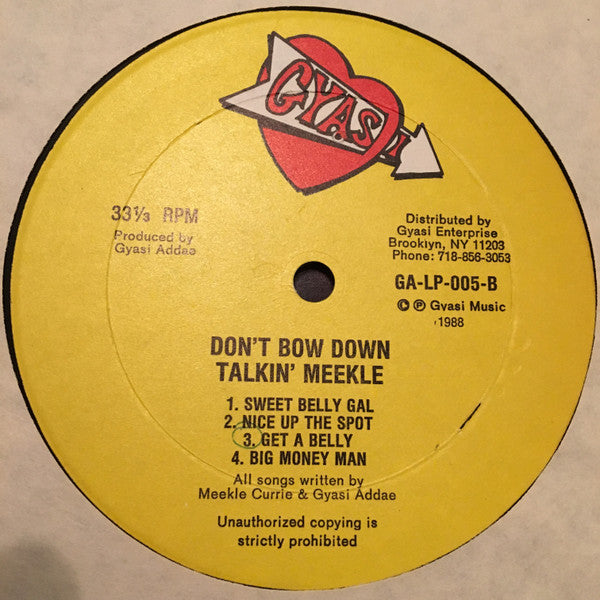Talking Meekle : Don't Bow Down (LP, Album)