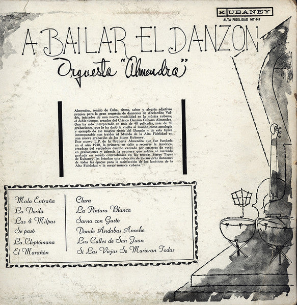 Orquesta Almendra : A Bailar El Danzón Volumen II (LP, Mono)