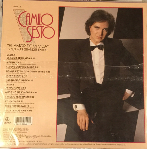 Camilo Sesto : "El Amor De Mi Vida" Y Sus Más Grandes Exitos (LP, Comp)