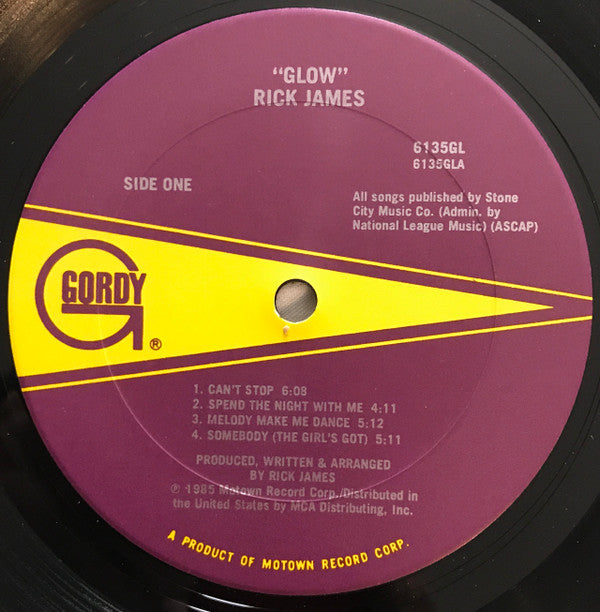 Rick James : Glow (LP, Album, Club)