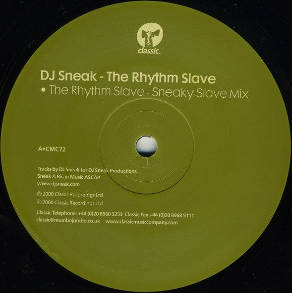 DJ Sneak : The Rhythm Slave (12")