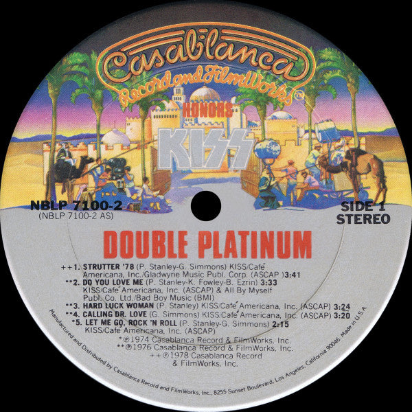 Kiss : Double Platinum (2xLP, Album, Comp, San)