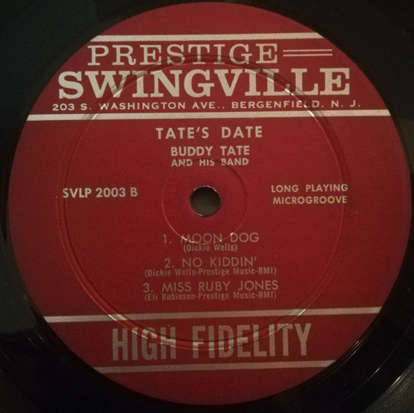 Buddy Tate And His Band : Tate's Date (LP, Album)