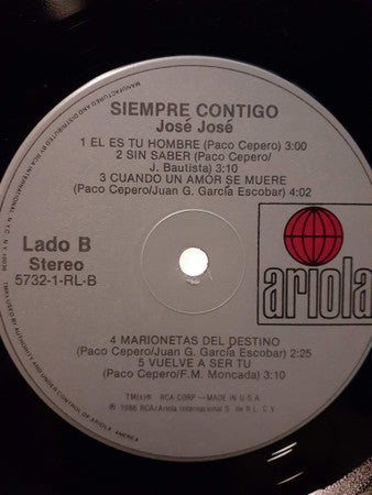 José José : Siempre Contigo (LP, Album)