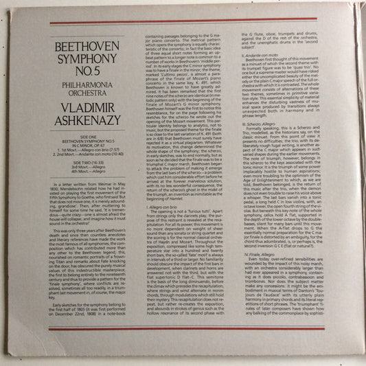 Philharmonia Orchestra, Vladimir Ashkenazy / Ludwig van Beethoven - Symphonies No. 5 And No. 6 vinyl record, 2xLP (Near Mint (NM or M-)) | Lulo Records