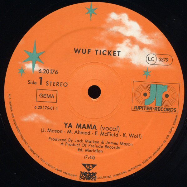 Wuf Ticket : Ya Mama (12", Single)