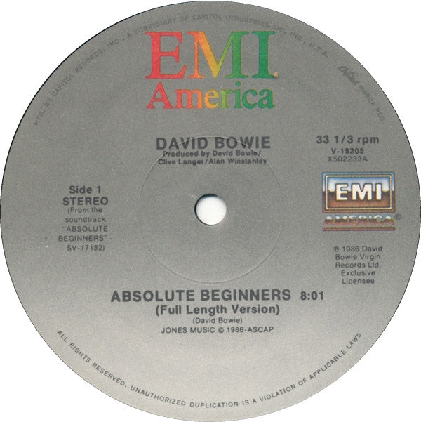 David Bowie : Absolute Beginners (12", Single)