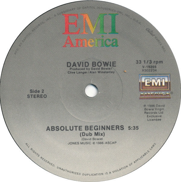 David Bowie : Absolute Beginners (12", Single)