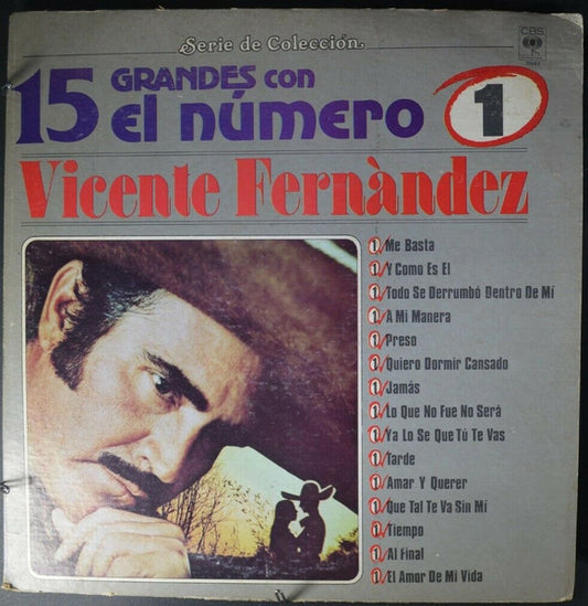 Vicente Fernandez : 15 Grandes Con El Número 1 (LP, Album)