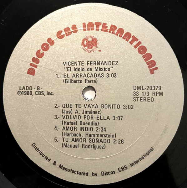 Vicente Fernandez : El Ídolo De México (LP, Album, RE)