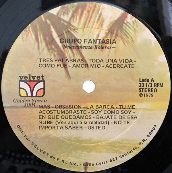 Grupo Fantasia : Nuevamente Boleros (LP, Album)