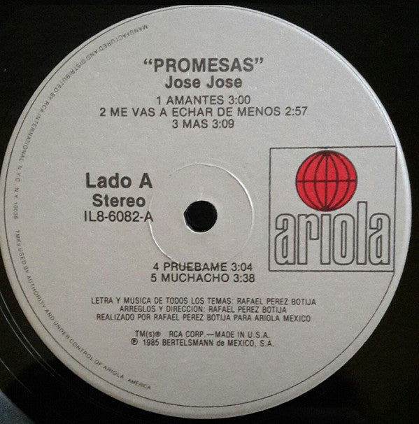 José José : Promesas (LP, Album)