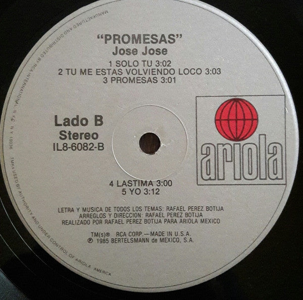 José José : Promesas (LP, Album)