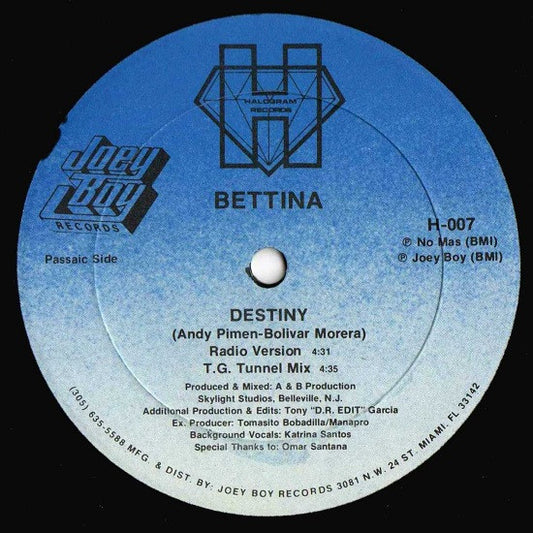Bettina : Destiny (12")