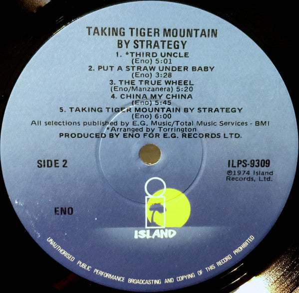Eno* : Taking Tiger Mountain (By Strategy) (LP, Album, RE, Gat)